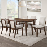 Canton Mocha 7-Piece Upholstered Dining Set from Steve Silver - Luna Furniture