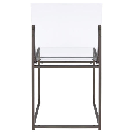 Jillian Black Nickel 5-piece Round Mirror Top Dining Set from Coaster - Luna Furniture