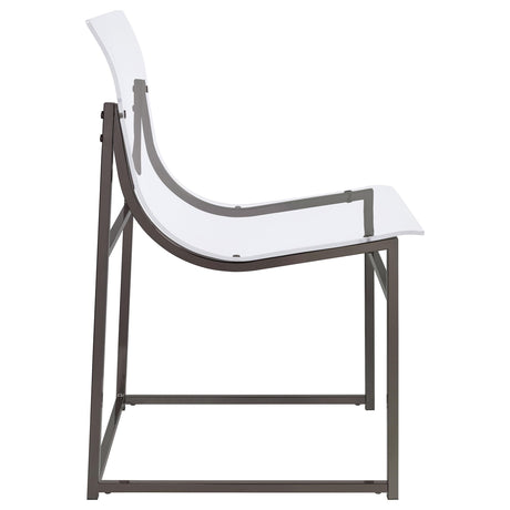 Jillian Black Nickel 5-piece Round Mirror Top Dining Set from Coaster - Luna Furniture