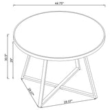 Jillian 5-piece Round Mirror Top Dining Set Black Nickel from Coaster - Luna Furniture