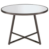 Jillian 5-piece Round Mirror Top Dining Set Black Nickel from Coaster - Luna Furniture