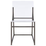 Jillian 5-piece Round Mirror Top Dining Set Black Nickel from Coaster - Luna Furniture