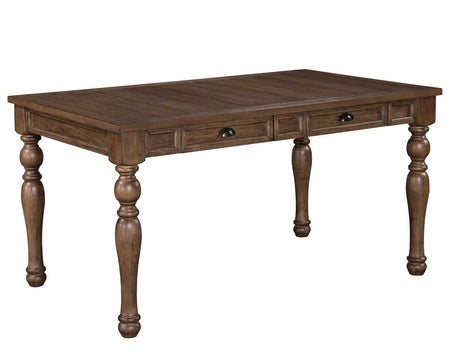 Joanna 59.5″ 4-Drawer Dining Table, Brown from Steve Silver - Luna Furniture