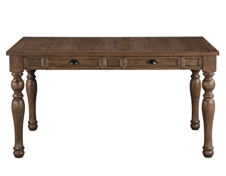 Joanna 59.5″ 4-Drawer Dining Table, Brown from Steve Silver - Luna Furniture