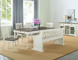 Joanna 6 Piece Bench Dining Set(Table, Bench with Back & 4 Side Chairs) from Steve Silver - Luna Furniture