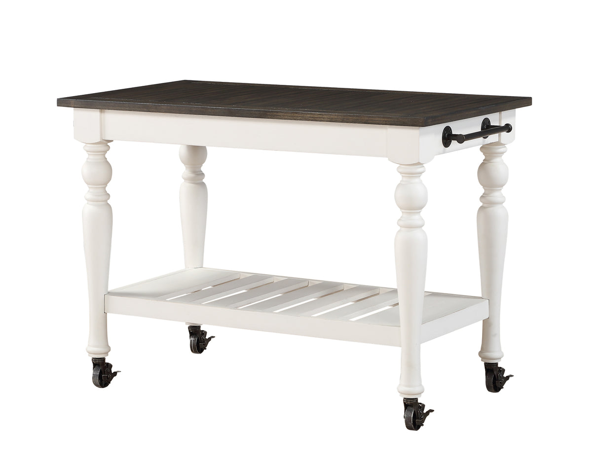 Joanna Two Tone Kitchen Cart from Steve Silver - Luna Furniture