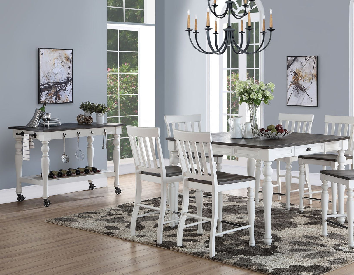 Joanna Two Tone Kitchen Cart from Steve Silver - Luna Furniture