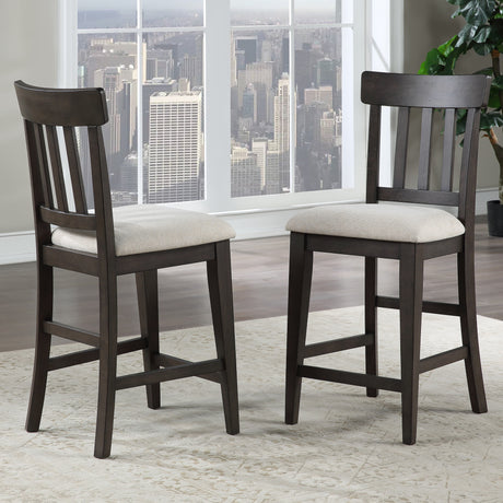 Napa Espresso/Natural 24″ Counter Stool, Set of 2 from Steve Silver - Luna Furniture