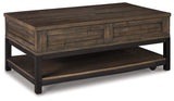 Johurst Coffee Table with 2 End Tables in Grayish Brown from Ashley Furniture - Luna Furniture