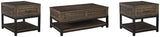 Johurst Coffee Table with 2 End Tables in Grayish Brown from Ashley Furniture - Luna Furniture