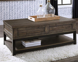 Johurst Coffee Table with 2 End Tables in Grayish Brown from Ashley Furniture - Luna Furniture