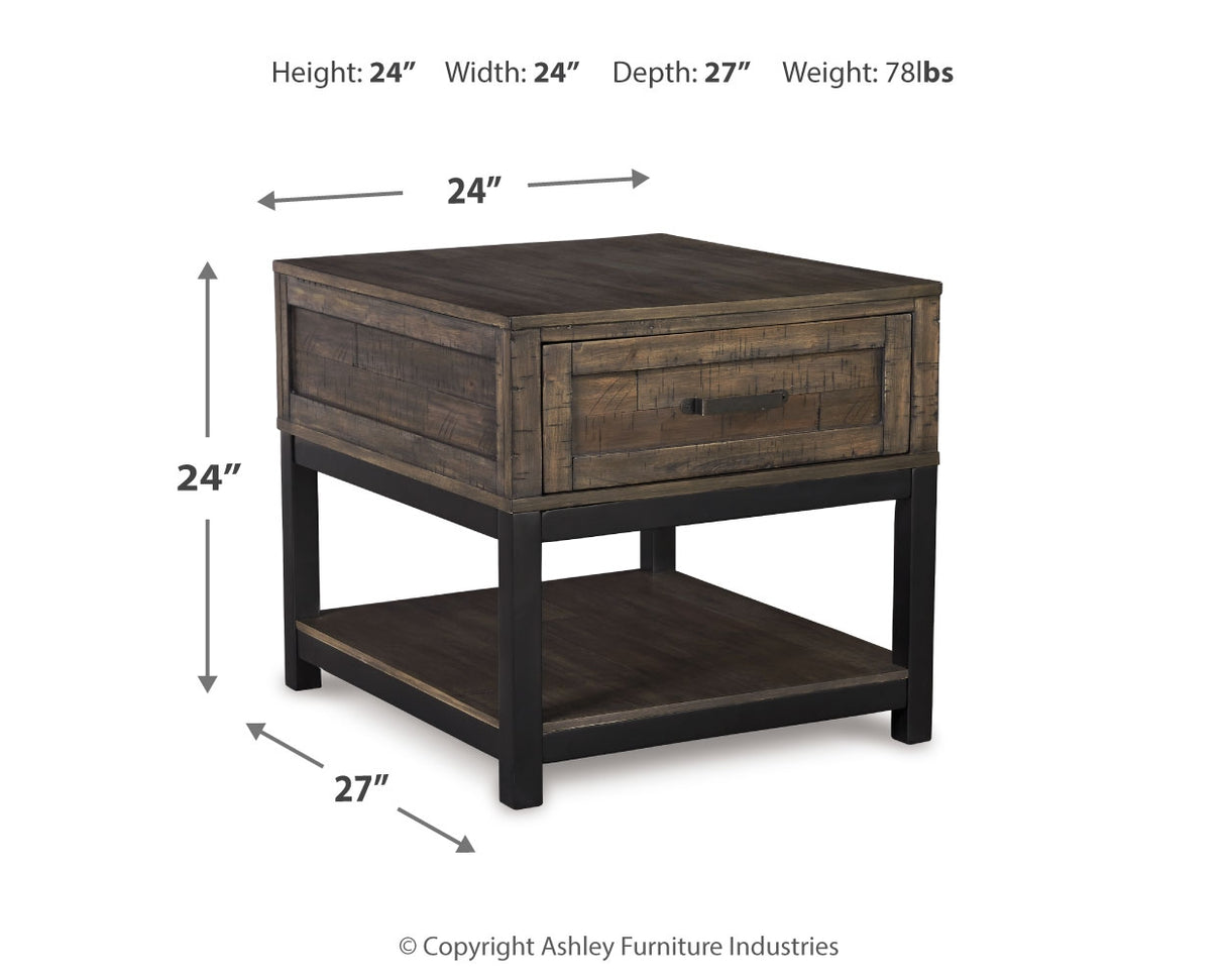 Johurst Coffee Table with 2 End Tables in Grayish Brown from Ashley Furniture - Luna Furniture