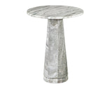 Joni 18″ Round Fantasy Brown Marble Accent End Table from Steve Silver - Luna Furniture