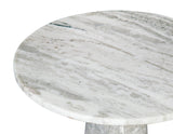 Joni 18″ Round Fantasy Brown Marble Accent End Table from Steve Silver - Luna Furniture