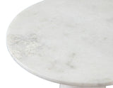 Joni 18″ Round Talita White Marble Accent End Table from Steve Silver - Luna Furniture