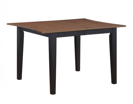 Joplin Walnut/Ebony Dining Table with 12″ Leaf from Steve Silver - Luna Furniture