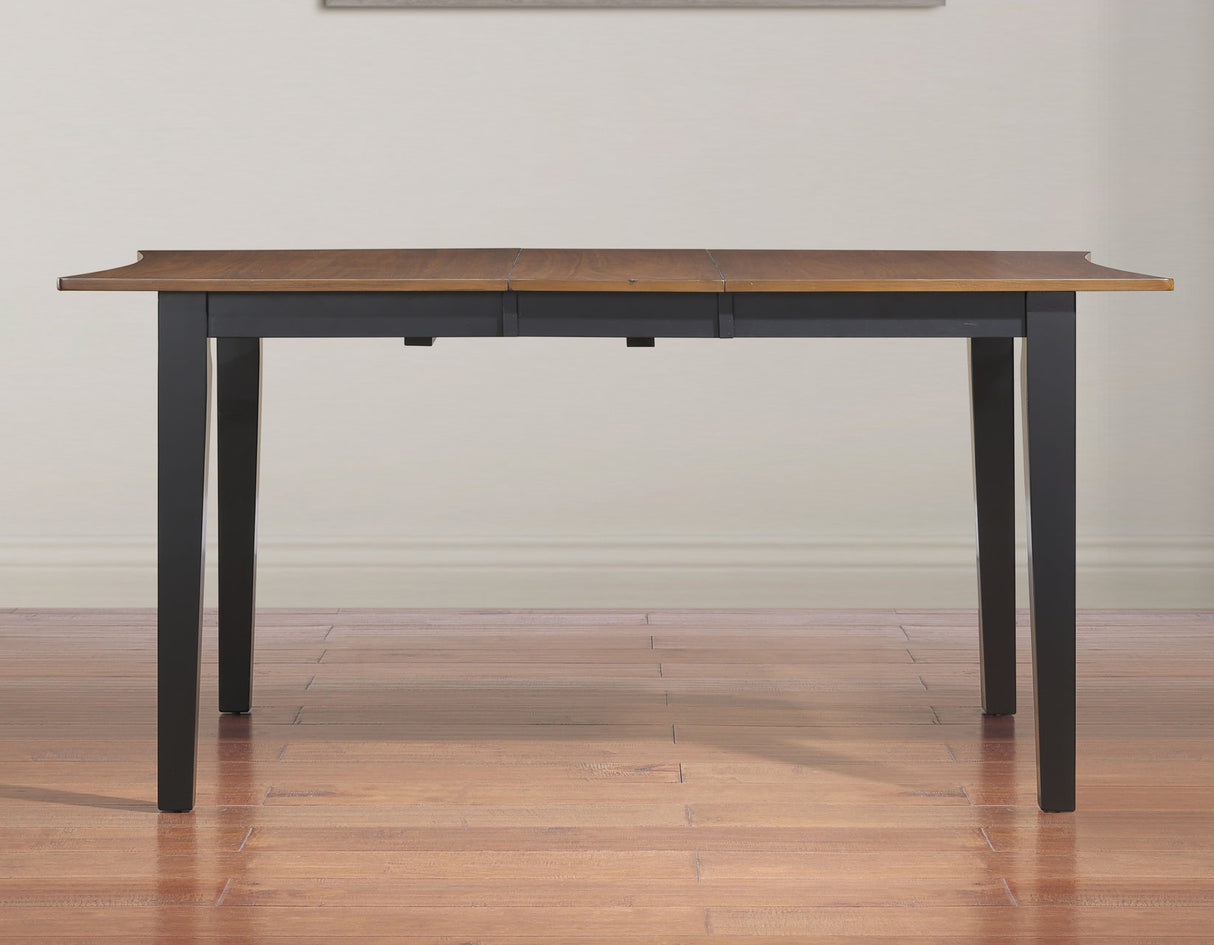 Joplin Walnut/Ebony Dining Table with 12″ Leaf from Steve Silver - Luna Furniture
