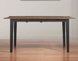 Joplin Walnut/Ebony Dining Table with 12″ Leaf from Steve Silver - Luna Furniture