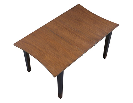 Joplin Walnut/Ebony Dining Table with 12″ Leaf from Steve Silver - Luna Furniture