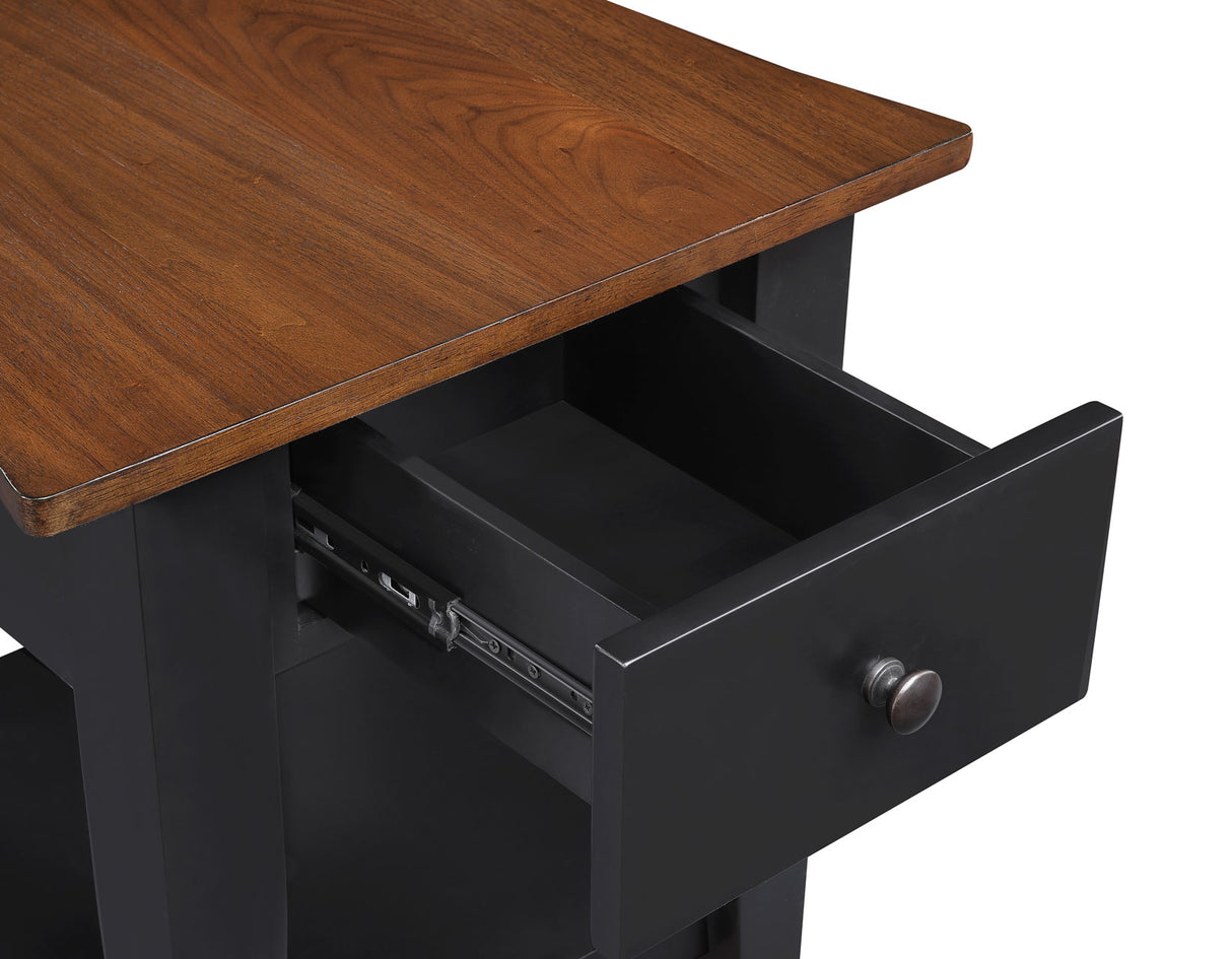 Joplin Walnut/Ebony End Table from Steve Silver - Luna Furniture
