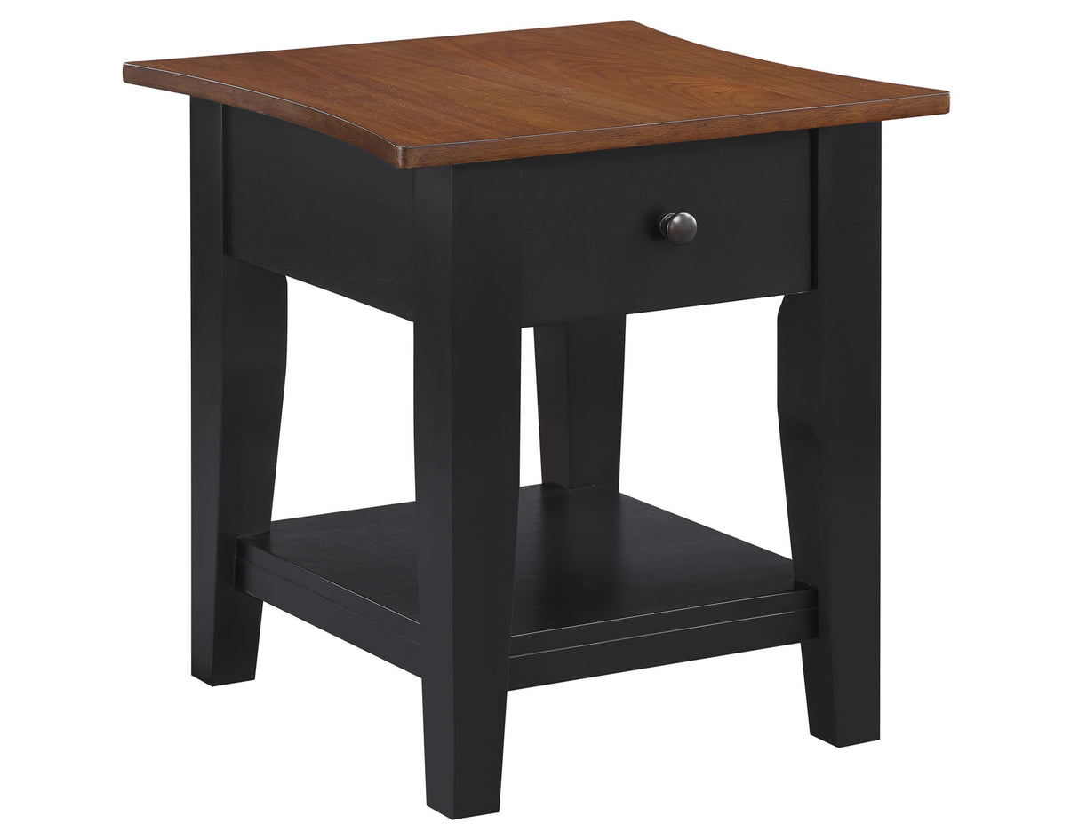 Joplin Walnut/Ebony End Table from Steve Silver - Luna Furniture