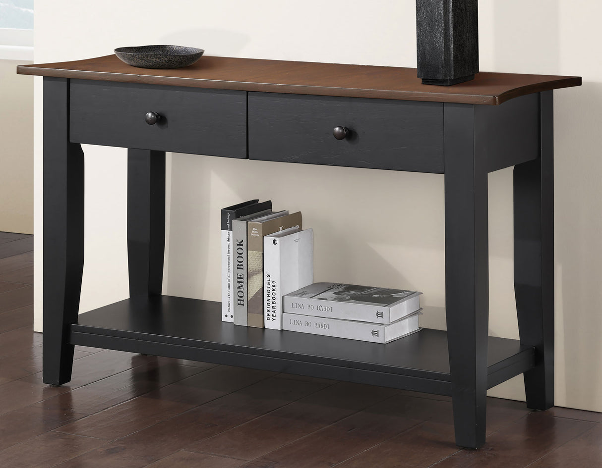 Joplin Walnut/Ebony Sofa Table from Steve Silver - Luna Furniture