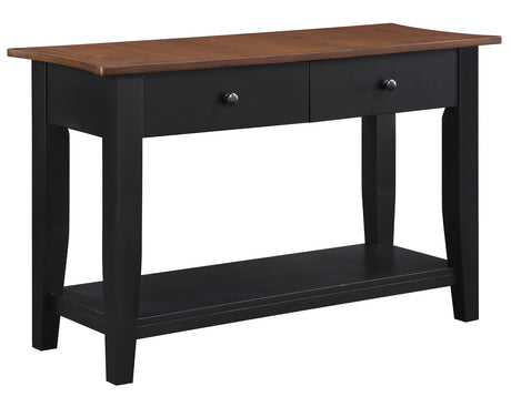 Joplin Walnut/Ebony Sofa Table from Steve Silver - Luna Furniture