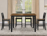 Joplin Solid Wood 24″ Farmhouse Counter Stool, Walnut and Ebony Finish from Steve Silver - Luna Furniture
