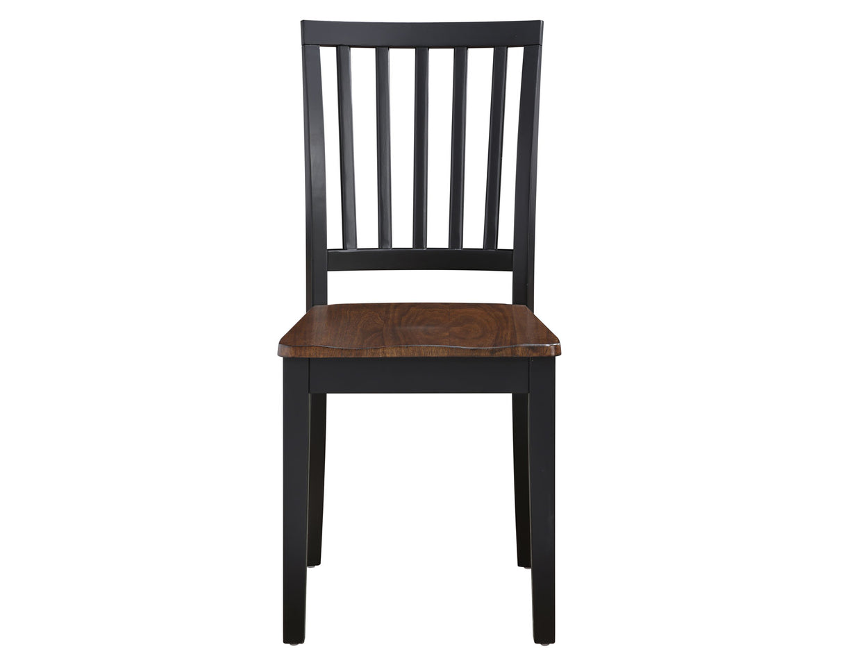Joplin Walnut/Ebony Solid Wood Dining Chair, Set of 2 from Steve Silver - Luna Furniture