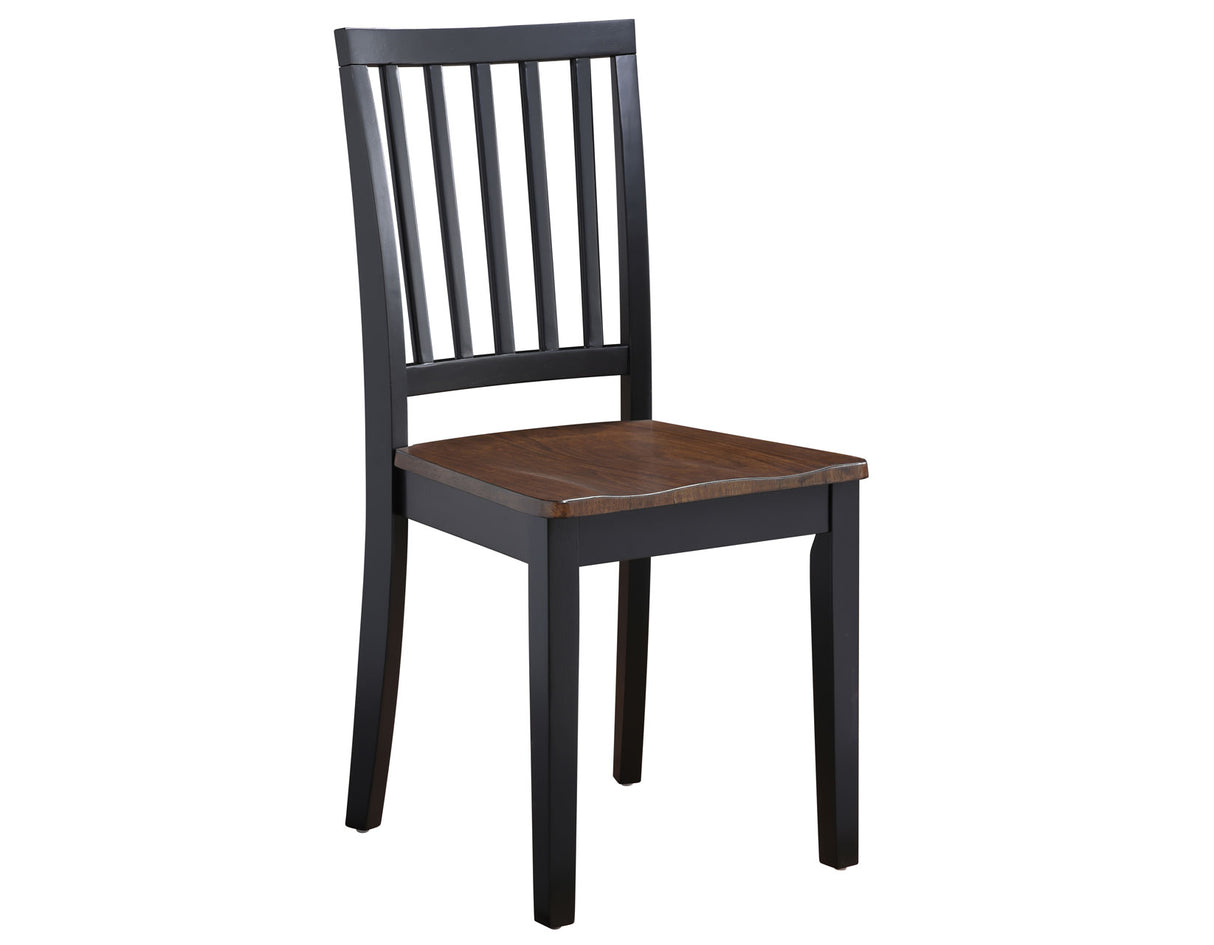 Joplin Walnut/Ebony Solid Wood Dining Chair, Set of 2 from Steve Silver - Luna Furniture