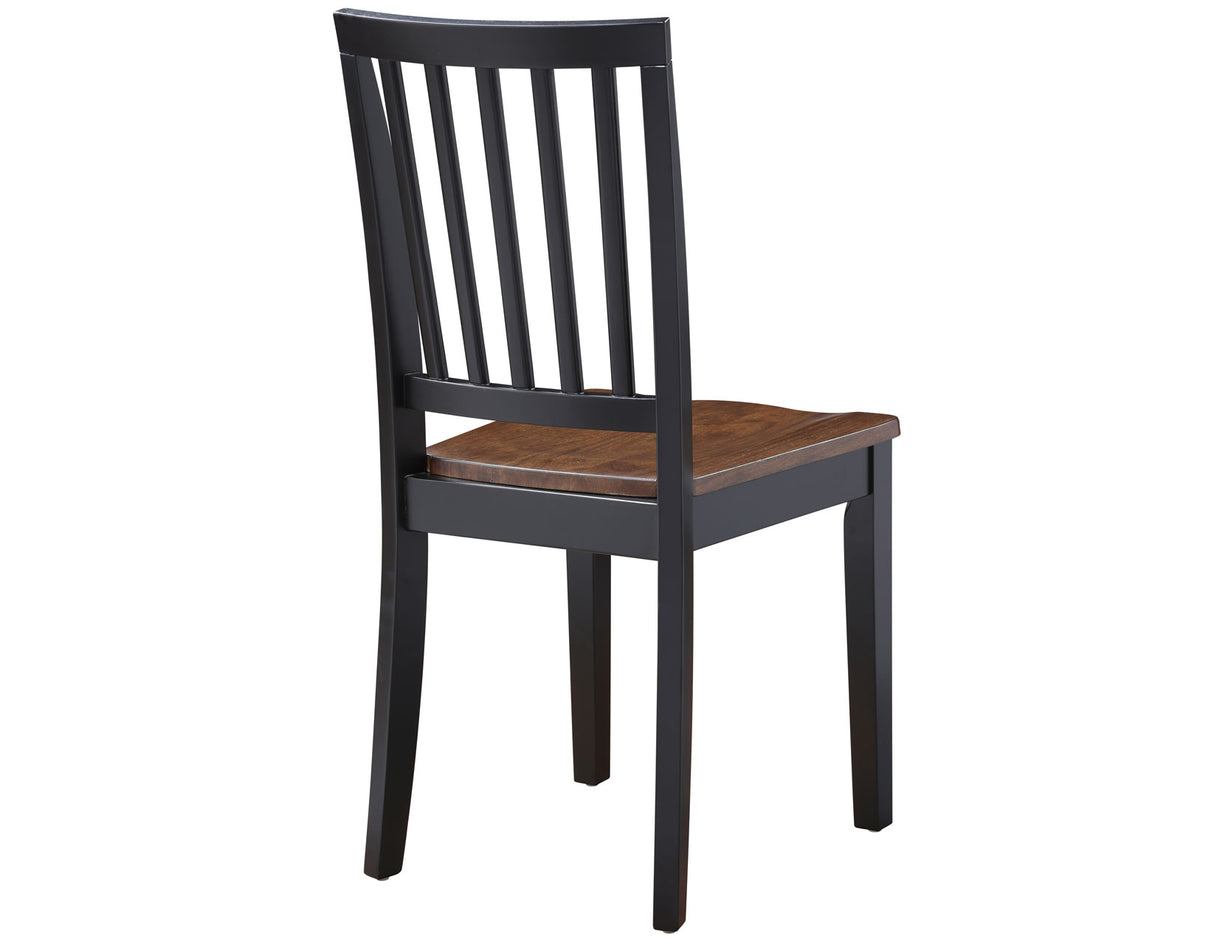 Joplin Walnut/Ebony Solid Wood Dining Chair, Set of 2 from Steve Silver - Luna Furniture