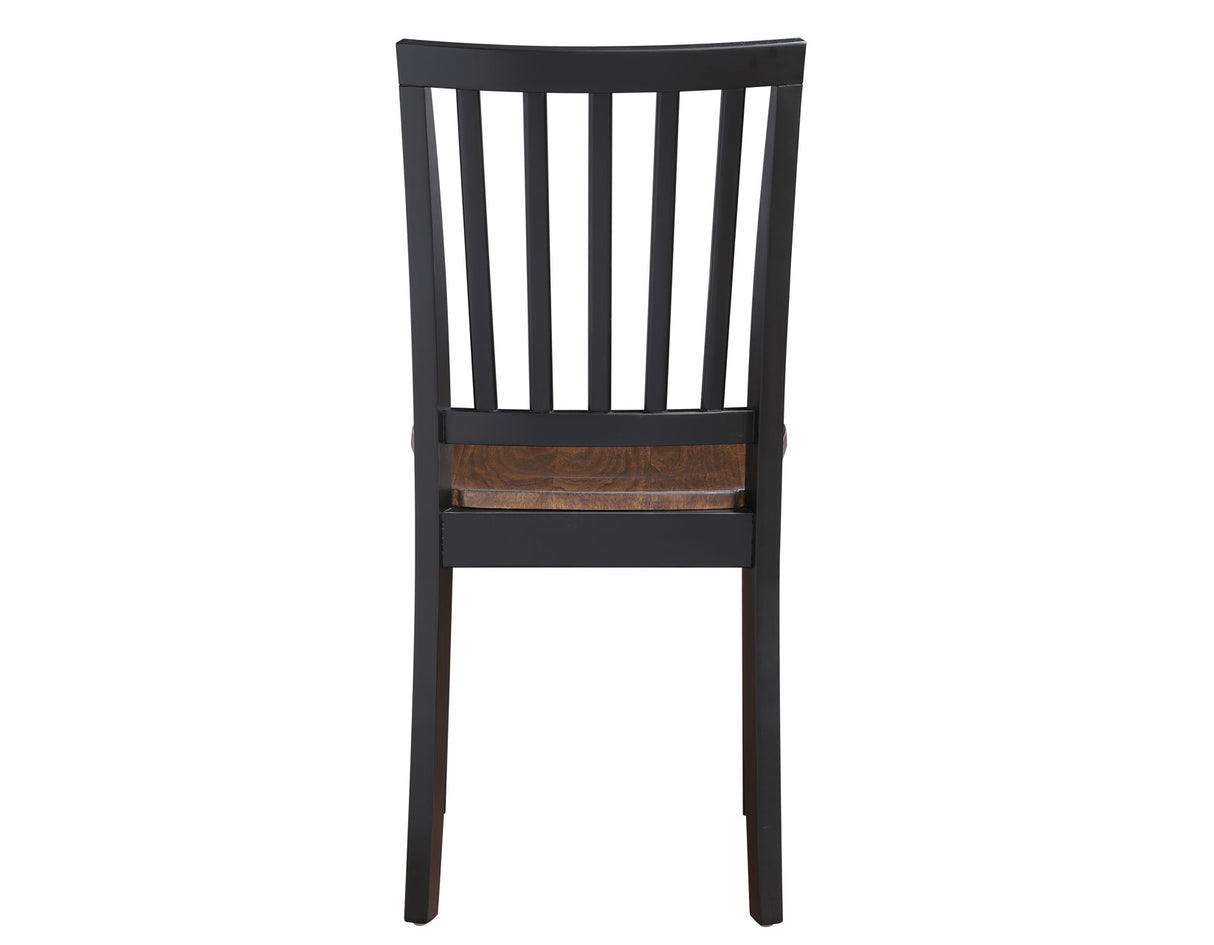 Joplin Walnut/Ebony Solid Wood Dining Chair, Set of 2 from Steve Silver - Luna Furniture