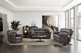 Josias Dark Gray Transitional Reclining Living Room Set from Furniture of America - Luna Furniture
