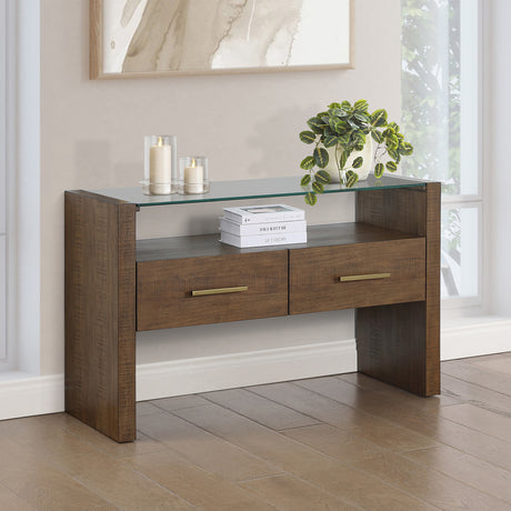 Garland Glass Top Sofa Table from Steve Silver - Luna Furniture