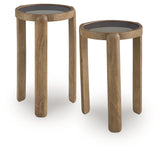 Jossor Light Brown Accent Table (Set of 2) from Ashley - Luna Furniture