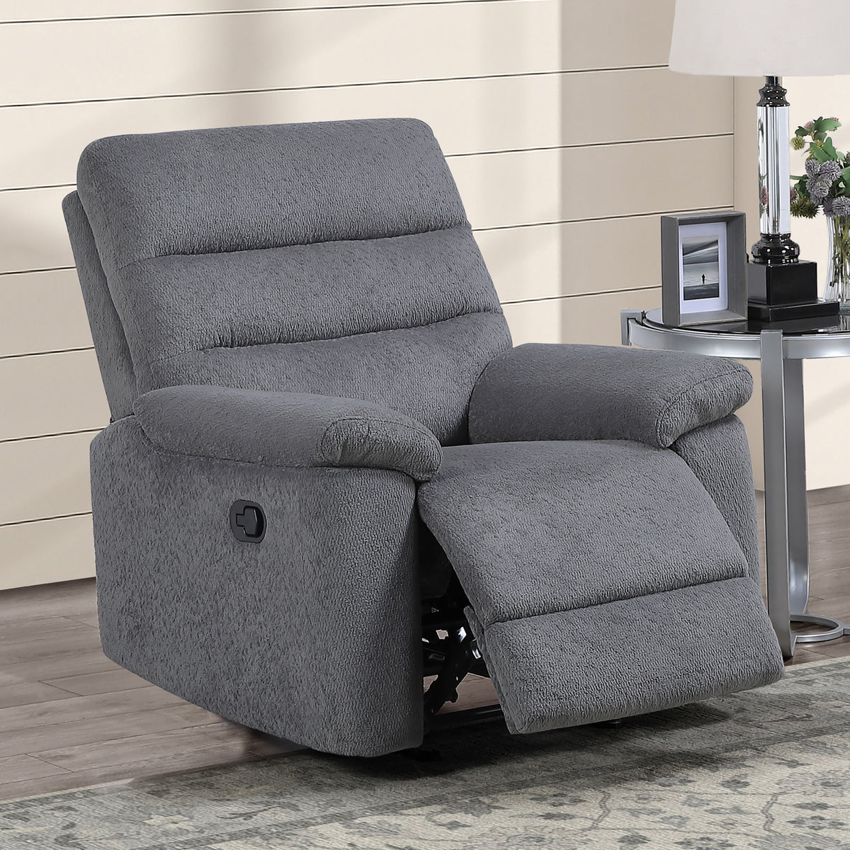 Cozy Gray Manual Recliner from Steve Silver - Luna Furniture