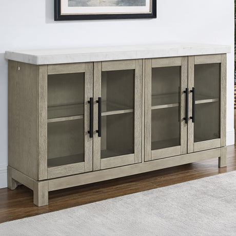 Carena White Marble Top Sideboard with Touch Lighting from Steve Silver - Luna Furniture