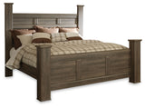 Juararo California King Poster Bed, Dresser and 2 Nightstands from Ashley - Luna Furniture
