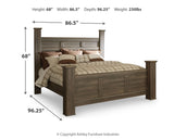 Juararo California King Poster Bed, Dresser and 2 Nightstands from Ashley - Luna Furniture
