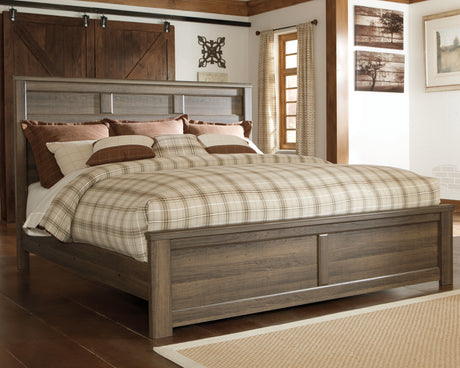 Juararo King Poster Bed with Dresser in Dark Brown from Ashley - Luna Furniture