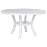 Judd 5-piece 54-inch Round Wood Dining Table Set Pearl White from Coaster - Luna Furniture