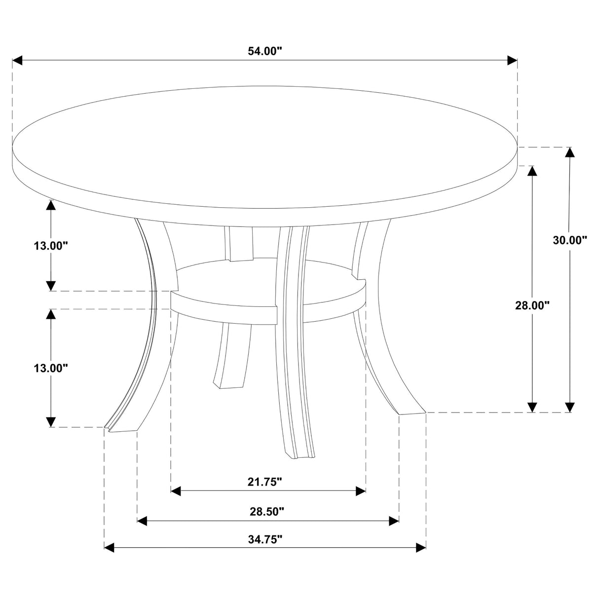Judd 7-piece 54-inch Round Wood Dining Table Set Pearl White from Coaster - Luna Furniture