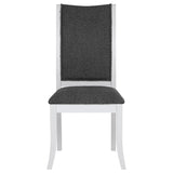Judd 7-piece 54-inch Round Wood Dining Table Set Pearl White from Coaster - Luna Furniture