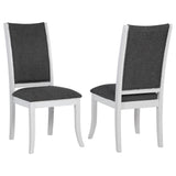 Judd Pearl White and Gray Dining Side Chair, Set of 2 from Coaster - Luna Furniture