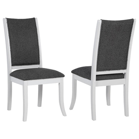 Judd Pearl White and Gray Dining Side Chair, Set of 2 from Coaster - Luna Furniture