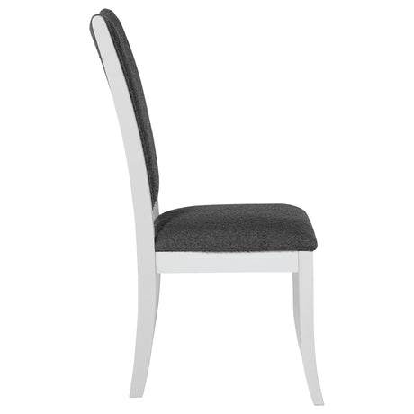 Judd Pearl White and Gray Dining Side Chair, Set of 2 from Coaster - Luna Furniture