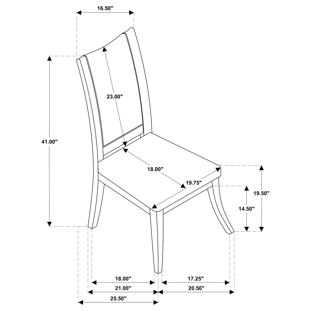 Judd Pearl White and Gray Dining Side Chair, Set of 2 from Coaster - Luna Furniture