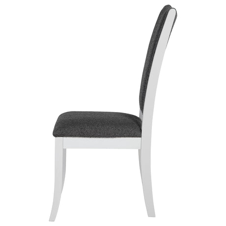Judd Pearl White and Gray Dining Side Chair, Set of 2 from Coaster - Luna Furniture
