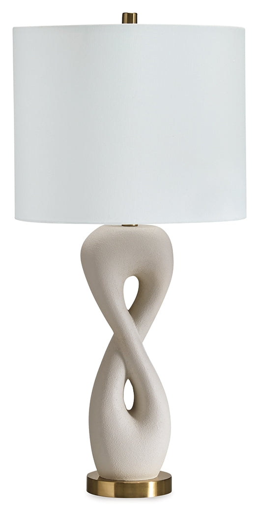Judrich White/Gold Finish Table Lamp from Ashley - Luna Furniture