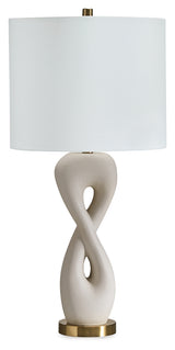 Judrich White/Gold Finish Table Lamp from Ashley - Luna Furniture